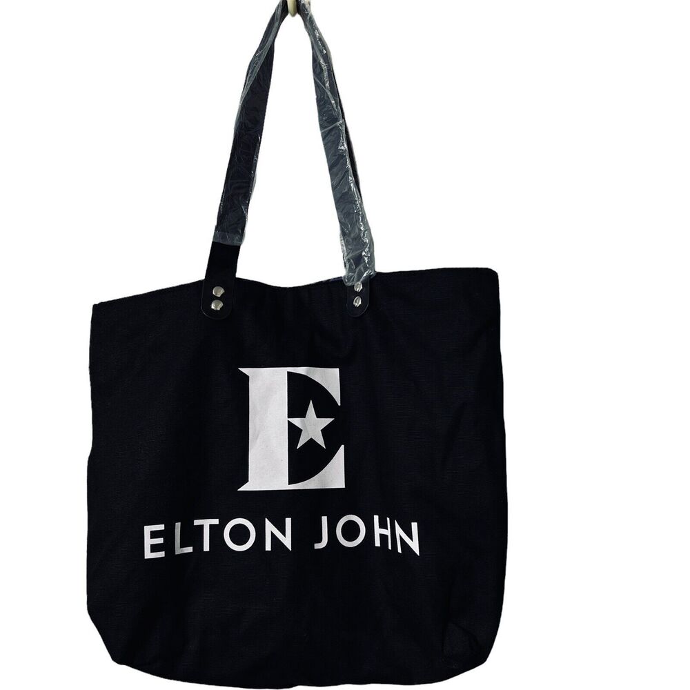 ELTON JOHN VIP 18x16 Canvas Tote Bag Farewell Yellow Brick‎ Road Final Tour NEW